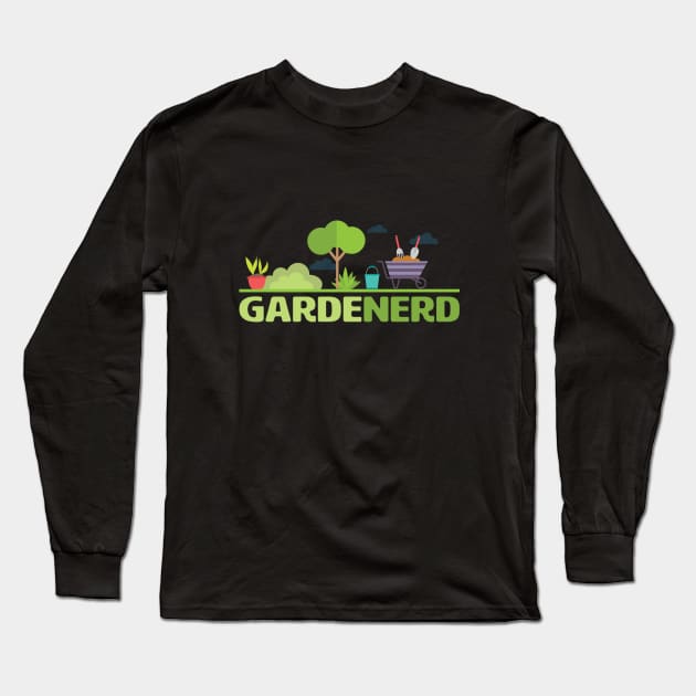 Gardening - Garden Nerd Long Sleeve T-Shirt by Kudostees